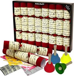 Hand Bell Christmas Crackers - 8 Pack