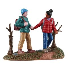 Lemax Hiking Couple