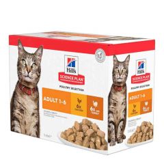 Hill's Science Plan Chicken & Turkey Wet Food Pouches For Cats 12x85g Multipack