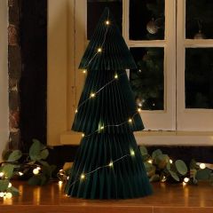 NOMA Honeycomb Tree with Warm White Wire Lights Green 60cm