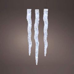 Kaemingk Icicle Lights 60 Cool White LED 360cm