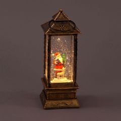 Snowtime Water Lantern 29cm Rotating Santa (Battery Operated)