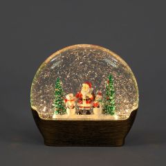 Snowtime Water Lantern 19cm Dome Santa (Battery Operated)