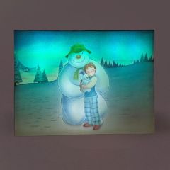 Snowtime LED Canvas 30 x 40cm Snowman & Snowdog