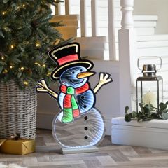 Festive Infinity Light 60cm Standing Snowman