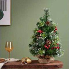 Kaemingk Ipswich Mini Artificial Christmas Tree Frosted Berries 60cm