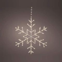 Kaemingk Micro LED Frame Light Plastic Snowflake 125 LED 60CM Transparent / Warm White