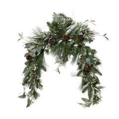Kaemingk Modern Garland Glitter W Pinecones 120cm
