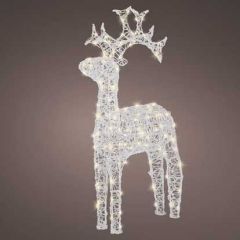 Kaemingk Soft Acrylic Reindeer 120 Warm White LED 110cm