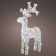 Kaemingk Soft Acrylic Reindeer 50 Cool White LED 61cm 