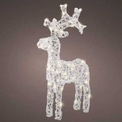 Kaemingk Soft Acrylic Reindeer 50 Warm White LED 61cm 