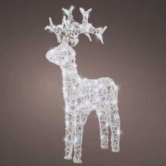 Kaemingk Soft Acrylic Reindeer 80 Cool White LED 89cm