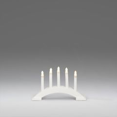 Konstsmide Candlestick 5 Bulb White Laquered Wood