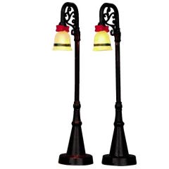 Lemax Bell Ornament Lamp Post, Set of 2