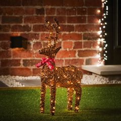 Premier Outdoor Lit Standing Reindeer 80 Warm White LED 60cm