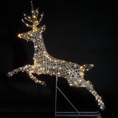 NOMA Rattan Stag Richmond Leaping 300 LED Grey 1.5m