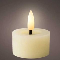 Kaemingk LED Flat Top Tealight 4.4x5.2cm Cream