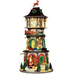 Lemax Christmas Clock Tower, With 4.5V Adaptor