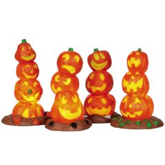 Lemax Light Up Pumpkin Stack, Set/4 BO (4.5V)