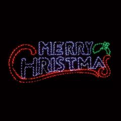 Premier Twinkle FlexiBright Merry Christmas Sign 938 LED 2mx78cm