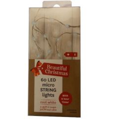 Micro LED BO String Lights 60 Cool White - Kaemingk