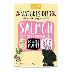 Natures Deli Salmon & Parsley Dog Food Tray 400g