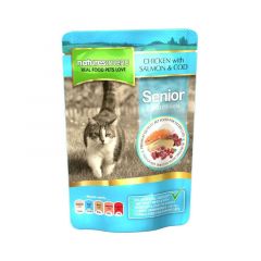 Nature Menu Chicken with Salmon & Cod Wet Food Pouch For Senior Cats 100g