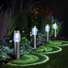 NOMA Midi Prism Stainless Steel Bollard Set of 4 Connectable Lights