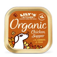 Lily's Kitchen Organic Chicken Dog Food Tray 150g