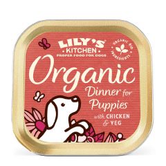 Lily's Kitchen Organic Chicken and Veg Dinner for Puppies 150g 