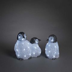 Konstmide Acrylic Penguin Family W 48 White LED