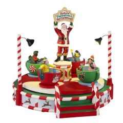 Lemax Santa's Peppermint Teacup Spinner