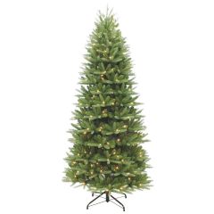 Puleo Pre-Lit Grand Kensington Fir Artificial Christmas Tree with 650 Warm White LED 7ft