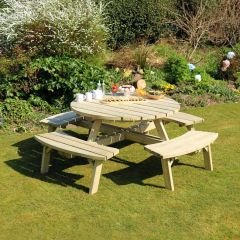 Rose Round Picnic Table