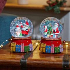 Smart Garden SnowSphere Musical Santas Gifts 10cm (2 Assorted) 10cm