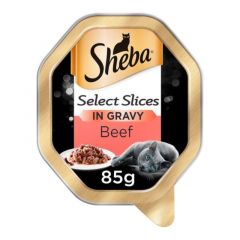Sheba Beef & Gravy Wet Cat Food Tray 85g