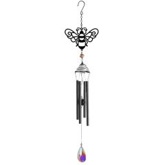 Silhouette Honeybee Wind Chime - Black