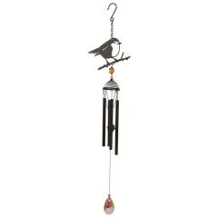 Primus Silhouette Robin Wind Chime - Black