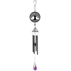 Primus Silhouette Tree of Life Wind Chime - Black