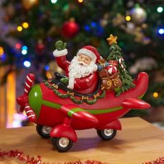 Smart Garden Polyresin Figure Santa Airways  20x24x17cm