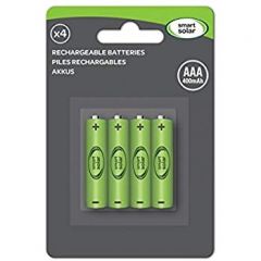 Smart Solar - Rechargeable Batteries - AAA - 4 Pack