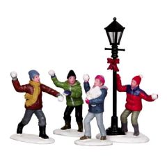 Lemax Snowball Fight!, Set Of 4