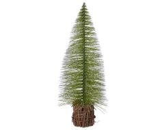 Kaemingk Brush Mini Tree Snowy Green 28cm