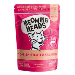 Meowing Heads So-Fish-Ticated Salmon Wet Food Pouch For Cats 100g