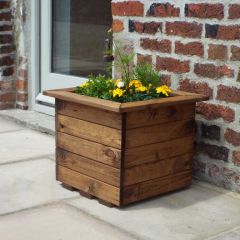 Charles Taylor Large Square Wooden Planter