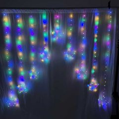 Curtain String Lights Star Pastel