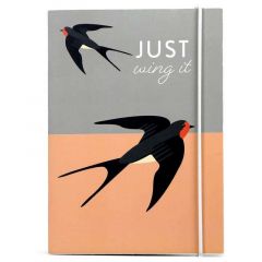 RSPB Just Wing It Swallow Design A6 Notebook 