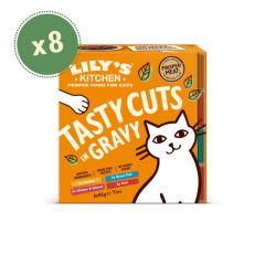 Lily's Kitchen Tasty Cuts Mixed Wet Food Trays For Cats - 8x85g Multi-pack