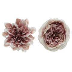 Flower Clip Velvet Pink 15cm (2 Assorted) - Kaemingk