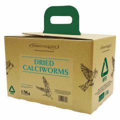 Johnston & Jeff Dried Calciworms In Ecobox With Carry Handle 1.5kg  